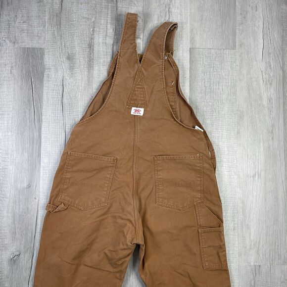 Round House Bib Overalls Mens 40x30 Duck Canvas Double Knee Vintage USA Made Q - Picture 11 of 12